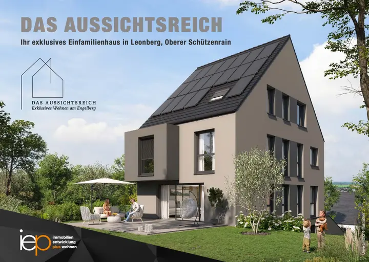 Visualisierung: Freistehendes Neubau Einfamilienhaus am Oberen Schützenrain in Leonberg